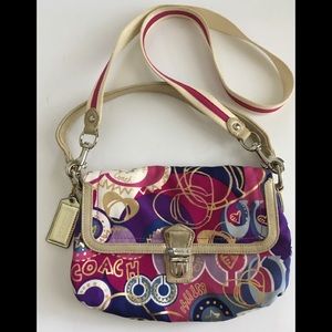 Coach Poppy Layla Shoulder Handbag Multicolor